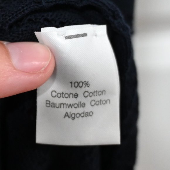 Andre Maurice Size Large Knit Fitted Dark Blue Dress | Size Large - Picture 11 of 14